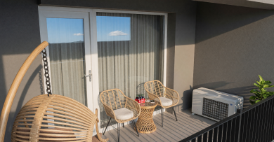 Apartament cu open space și nișă de dormit